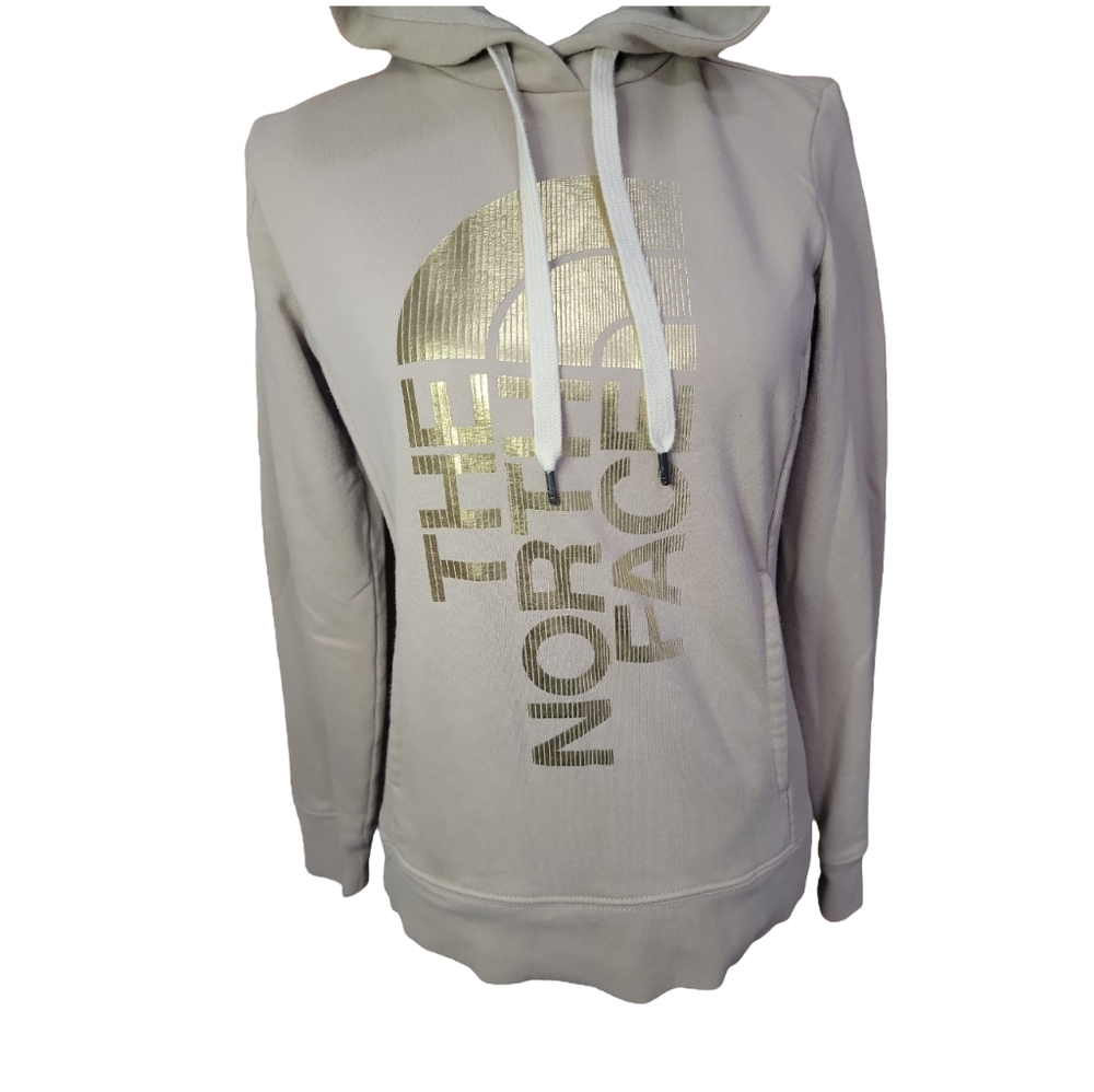 The North Face Hoodie Sweatshirt Light Golden brown w/Gold Foil Logo Size Small - Picture 2 of 7